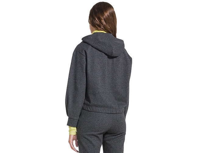 pull - MANCHE LONGUE - vetement femme - Coton - Anthracite - Deha7445701_2