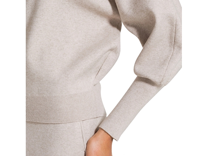 pull - MANCHE LONGUE - vetement femme - Coton - Beige - Deha7445901_3