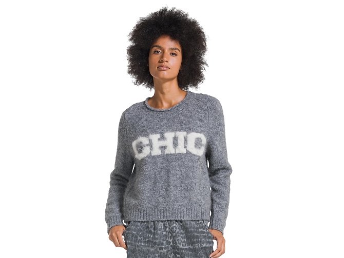 pull - MANCHE LONGUE - vetement femme - Coton - Beige - Deha
