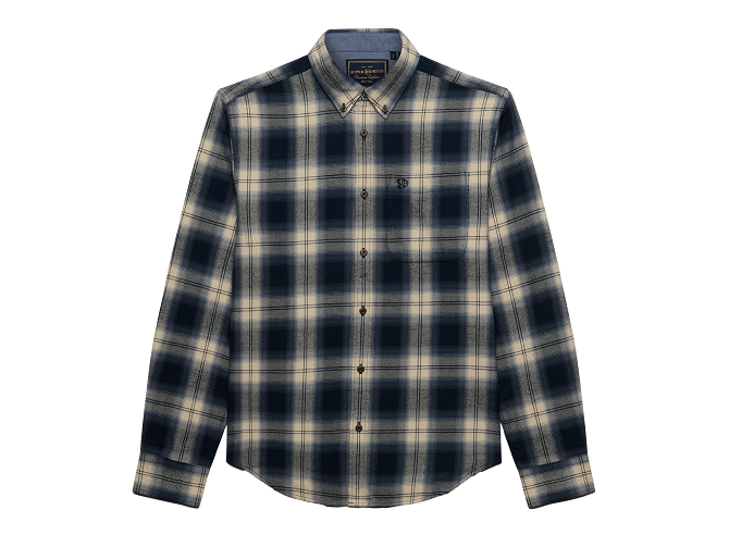chemise - MANCHE LONGUE - vetement homme - Coton - Bleu Marine - Superdry