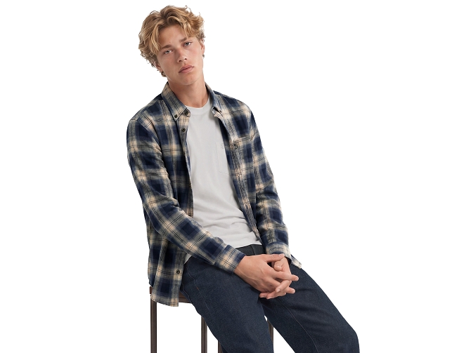 chemise - MANCHE LONGUE - vetement homme - Coton - Bleu Marine - Superdry7449102_3