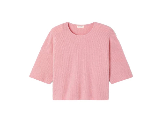 pull - MANCHE LONGUE - vetement femme - Synthétique - Rose - American vintage