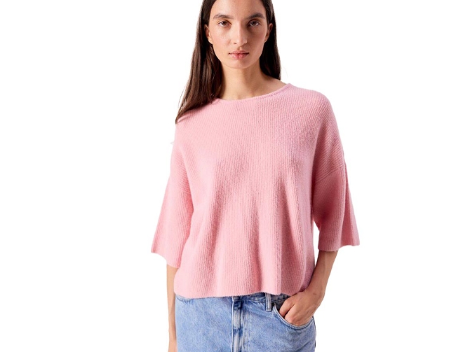 pull - MANCHE LONGUE - vetement femme - Synthétique - Rose - American vintage7468601_2