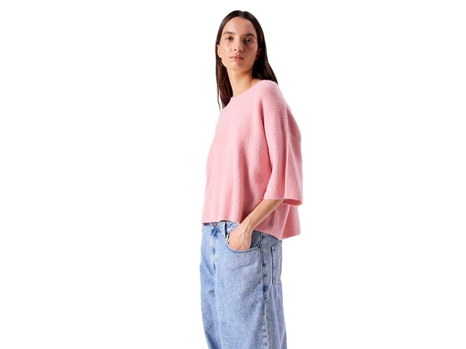 pull - MANCHE LONGUE - vetement femme - Synthétique - Rose - American vintage7468601_4