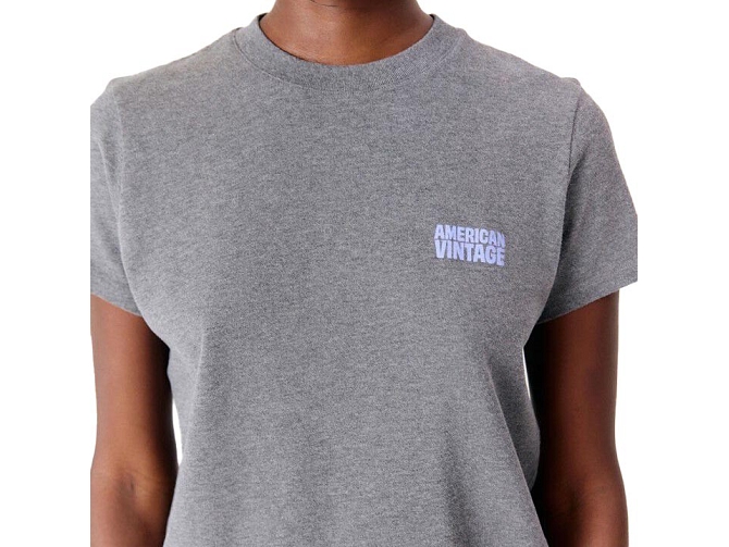tee shirt - MANCHE COURTE - vetement femme - Coton - Gris - American vintage7468801_4