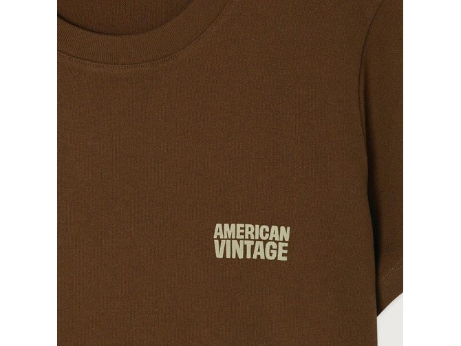 tee shirt - MANCHE COURTE - vetement femme - Coton - Marron - American vintage7468802_2