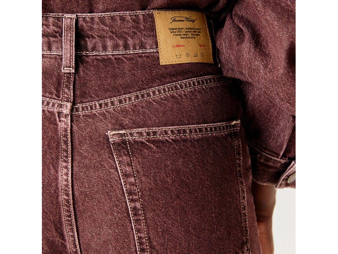 pantalon - JEANS - vetement femme - Coton - Bordeaux - American vintage7468901_5