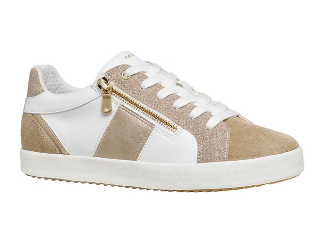 baskets et sneakers - Confort - femme - Cuir - Or - Geox