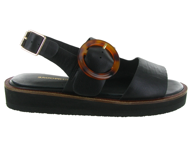 sandales et nu pieds - Confort - femme - Cuir - Noir - Schmoove8032601_2