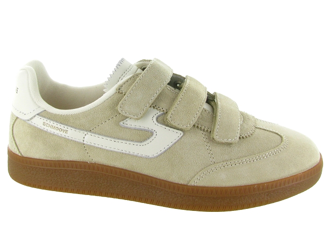 baskets et sneakers - Tendance - femme - Cuir - Crème - Schmoove