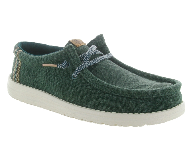 baskets et sneakers - Confort - homme - Toile  - Kaki - Hey dude