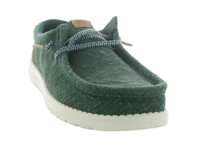 baskets et sneakers - Confort - homme - Toile  - Kaki - Hey dude8035802_3