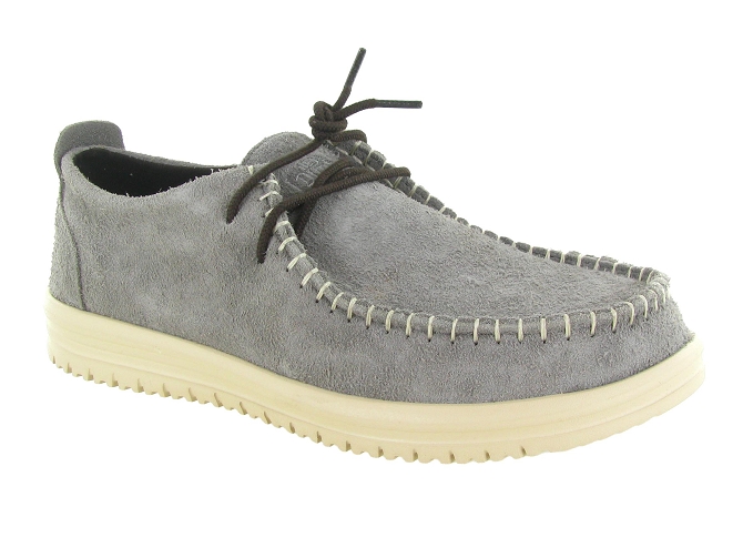 baskets et sneakers - Confort - homme - Toile  - Gris - Hey dude