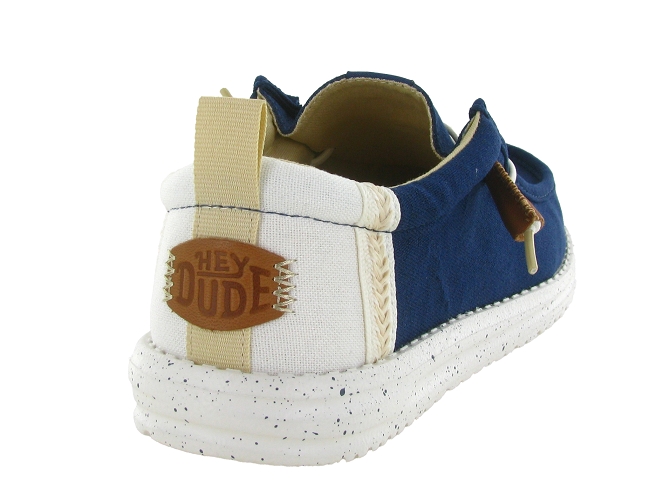 baskets et sneakers - Confort - homme - Toile  - Bleu Marine - Hey dude8036101_5