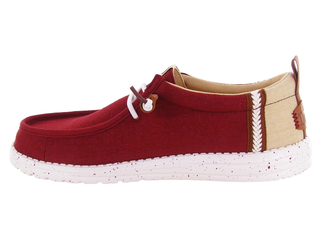 baskets et sneakers - Confort - homme - Toile  - Rouge - Hey dude8036102_4
