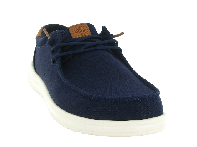baskets et sneakers - Confort - homme - Toile  - Bleu Marine - Hey dude8036401_3