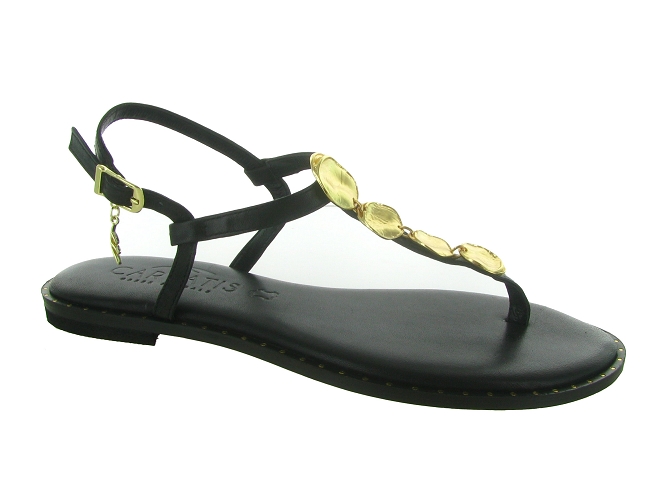 sandales et nu pieds - Confort - femme - Cuir - Noir - Caryatis