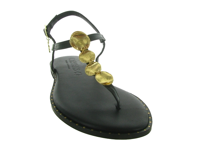 sandales et nu pieds - Confort - femme - Cuir - Noir - Caryatis8039501_3