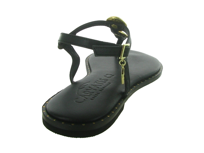 sandales et nu pieds - Confort - femme - Cuir - Noir - Caryatis8039501_5