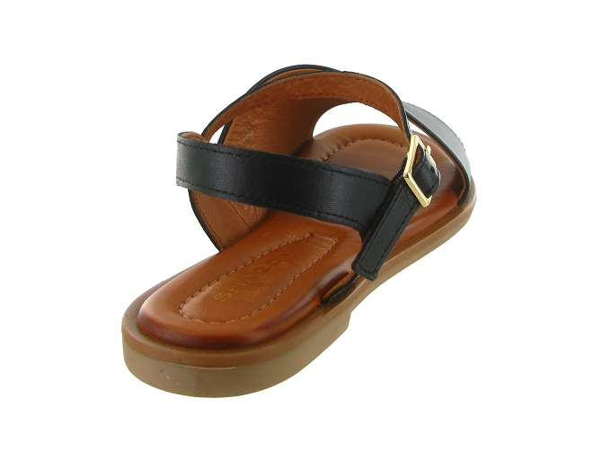 sandales et nu pieds - Confort - femme - Cuir - Noir - Shaddy8041502_5