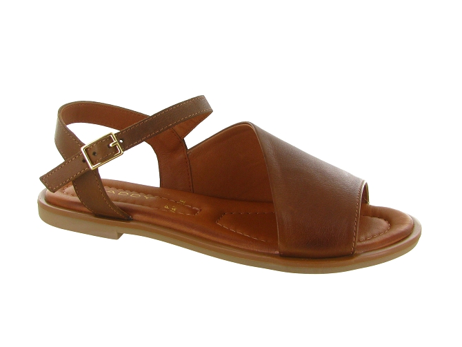 sandales et nu pieds - Confort - femme - Cuir - Marron - Shaddy