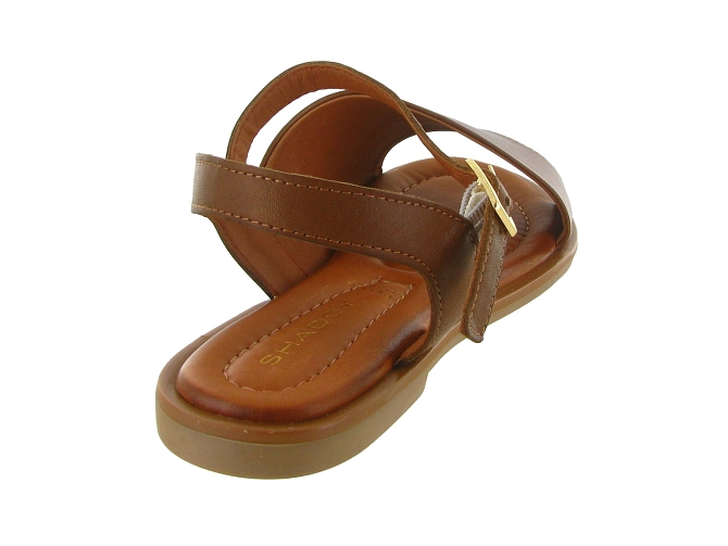 sandales et nu pieds - Confort - femme - Cuir - Marron - Shaddy8041504_5