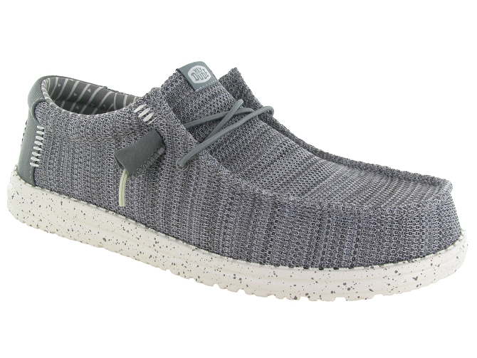 baskets et sneakers - Confort - homme - Textile - Gris - Hey dude
