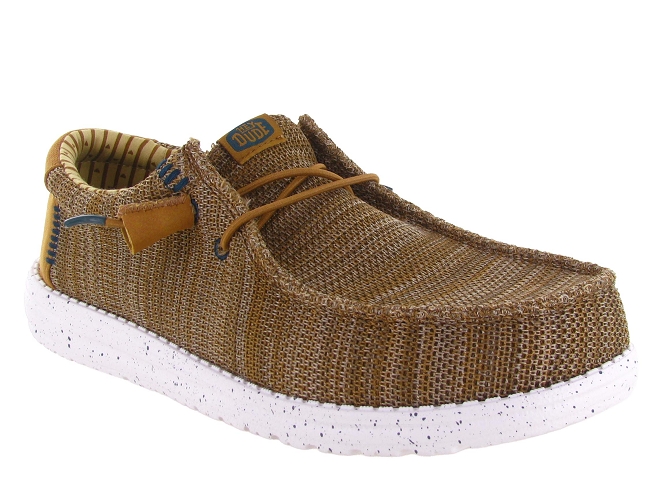baskets et sneakers - Confort - homme - Textile - Marron - Hey dude