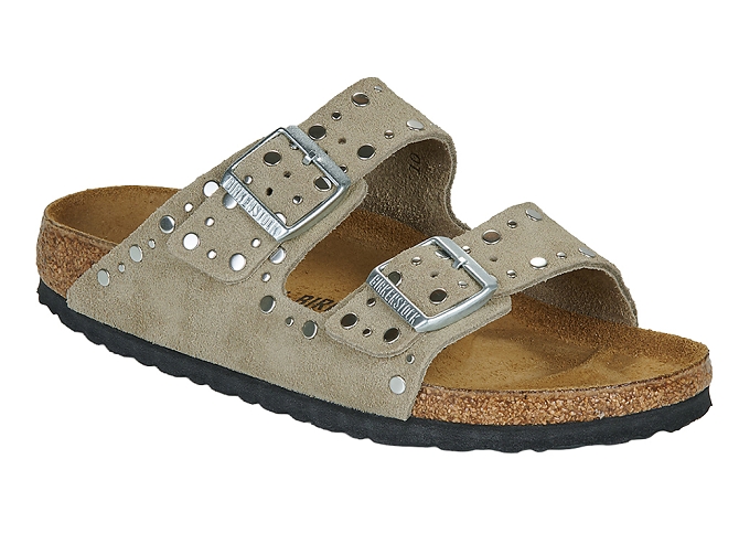 sandales et nu pieds - Mule Sabot - femme - Nubuck - Taupe - Birkenstock