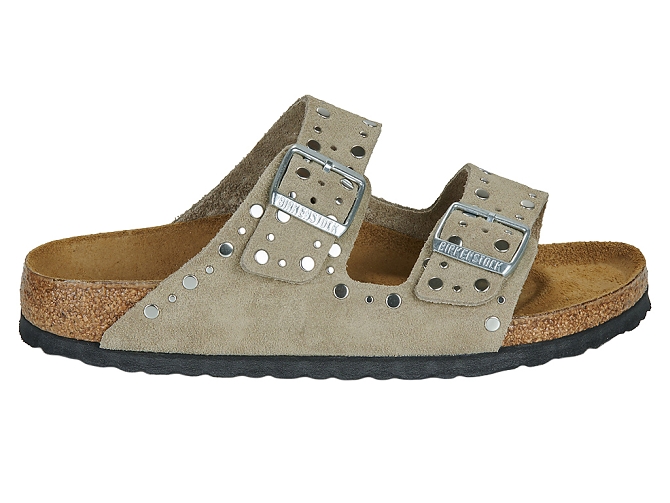sandales et nu pieds - Mule Sabot - femme - Nubuck - Taupe - Birkenstock8047801_2