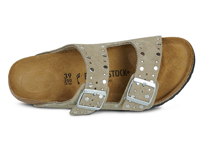 sandales et nu pieds - Mule Sabot - femme - Nubuck - Taupe - Birkenstock8047801_3