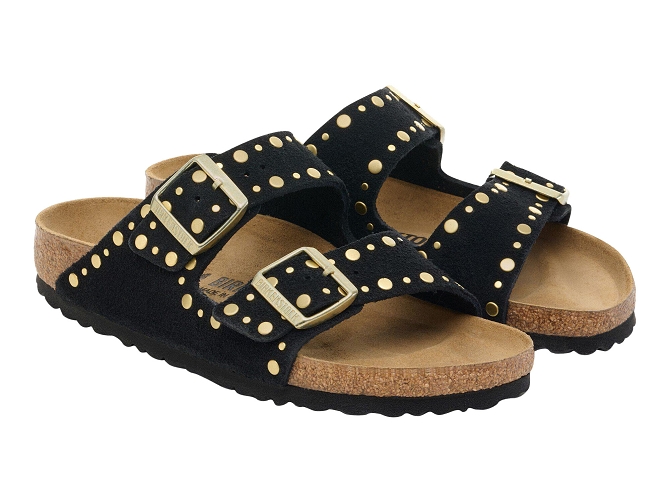 sandales et nu pieds - Mule Sabot - femme - Nubuck - Noir - Birkenstock8047802_3