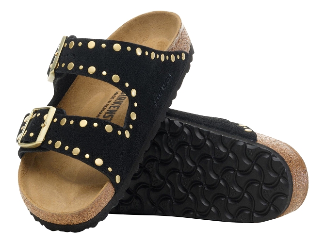 sandales et nu pieds - Mule Sabot - femme - Nubuck - Noir - Birkenstock8047802_4