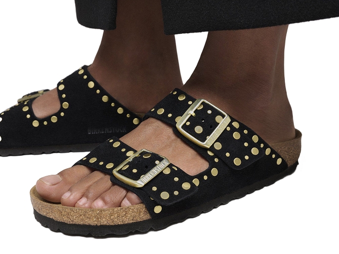 sandales et nu pieds - Mule Sabot - femme - Nubuck - Noir - Birkenstock8047802_5