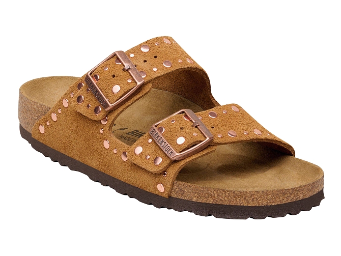 sandales et nu pieds - Mule Sabot - femme - Nubuck - Marron - Birkenstock
