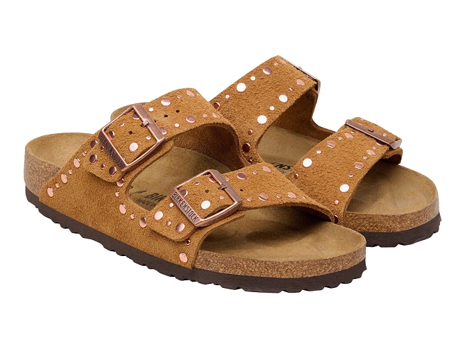 sandales et nu pieds - Mule Sabot - femme - Nubuck - Marron - Birkenstock8047803_3