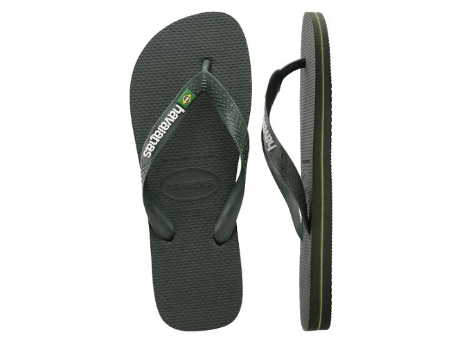 nu pieds - Mules et Tongs - homme - Synthétique - Kaki - Havaianas8050112_5