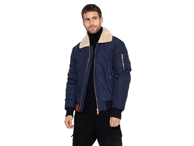veste - BOMBER - vetement homme - Textile - Bleu Marine - Bombers original8063702_2