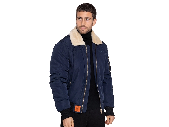 veste - BOMBER - vetement homme - Textile - Bleu Marine - Bombers original8063702_3