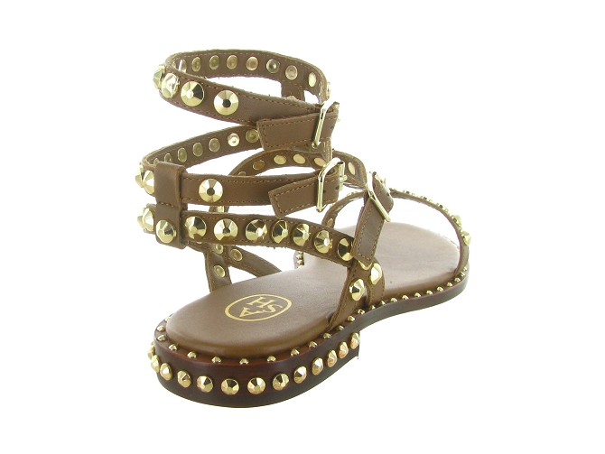 sandales et nu pieds - Confort - femme - Cuir - Marron - Ash italia8064401_5