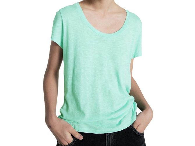 tee shirt - MC - vetement femme -  - Vert - American vintage8089704_2