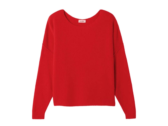 pull - MANCHE LONGUE - vetement femme -  - Rouge - American vintage