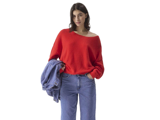 pull - MANCHE LONGUE - vetement femme -  - Rouge - American vintage8090407_3