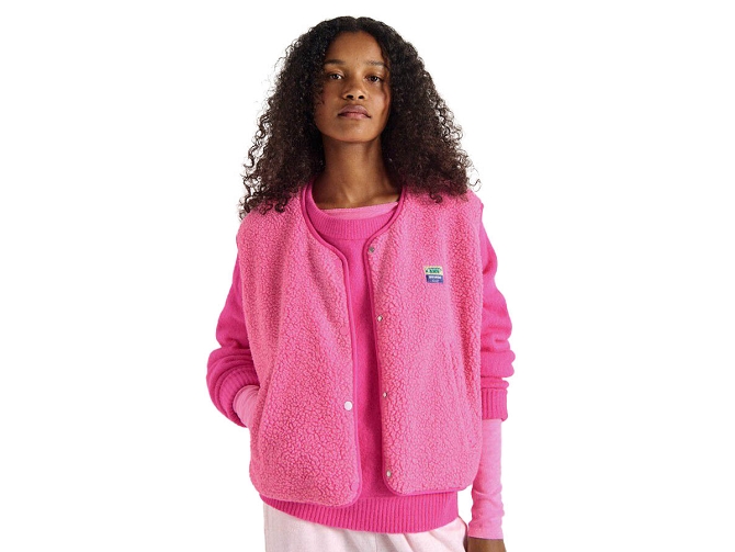 gilet - SM - vetement femme - Cuir - Rose - American vintage8093301_2