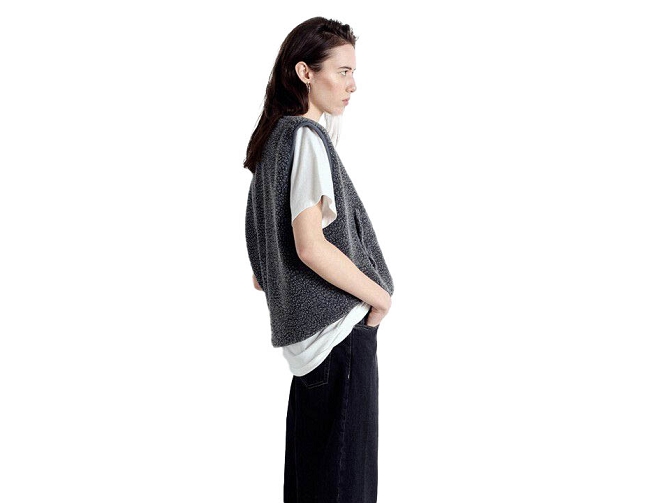 gilet - SANS MANCHE - vetement femme - Cuir - Anthracite - American vintage8093303_4