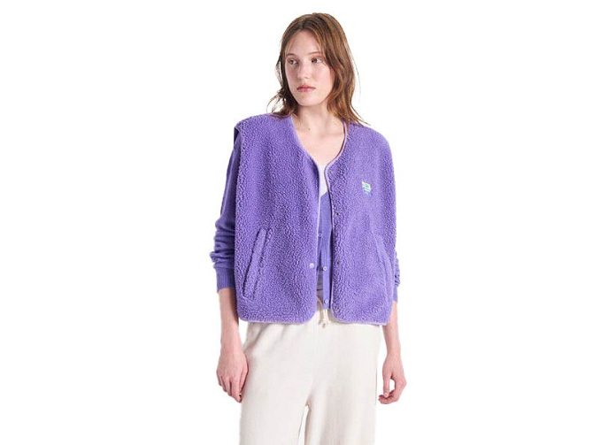 gilet - SM - vetement femme - Cuir - Violet - American vintage8093306_4