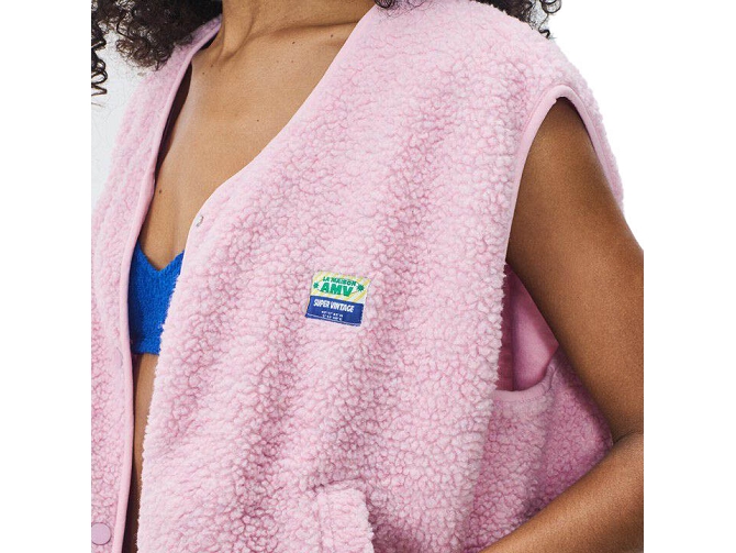 gilet - SANS MANCHE - vetement femme - Cuir - Rose - American vintage8093307_2