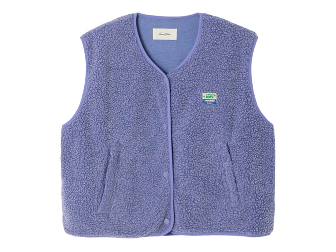 gilet - SANS MANCHE - vetement femme - Cuir - Violet - American vintage