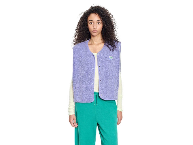 gilet - SANS MANCHE - vetement femme - Cuir - Violet - American vintage8093308_3