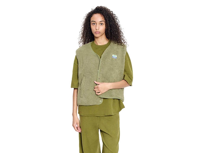 gilet - SANS MANCHE - vetement femme - Cuir - Vert - American vintage8093309_3